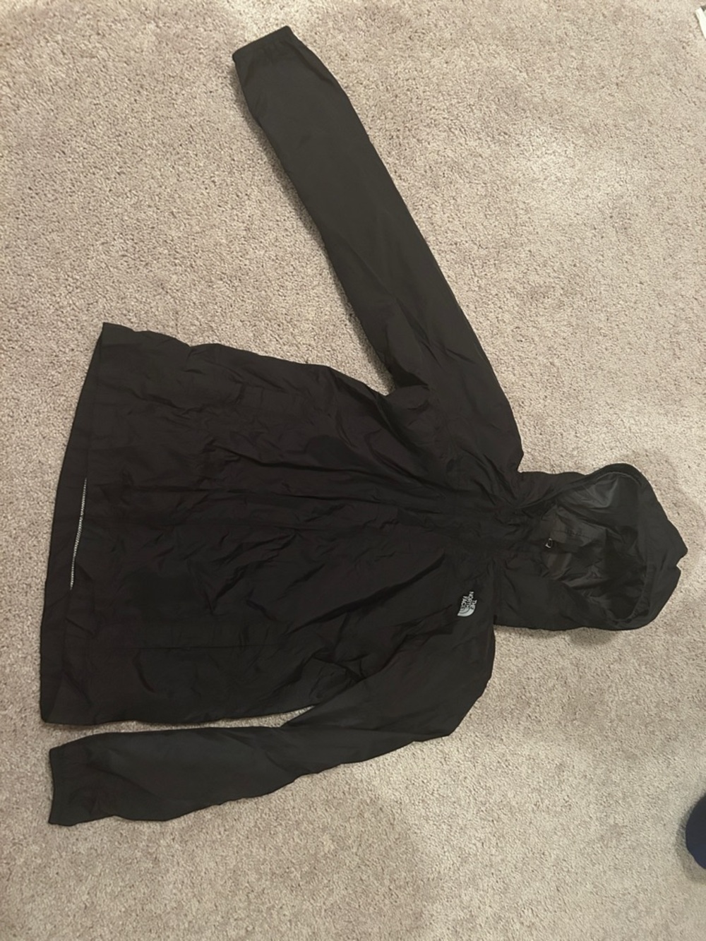 The North Face Black Hooded Windbreaker Jacket Boys L14/16